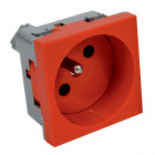 QP 45X45 C BB - zásuvkový modul QUADRO s ochraným kolíkem a clonkami QP 45X45 C BB - zásuvkový modul QUADRO s ochraným kolíkem a clonkami